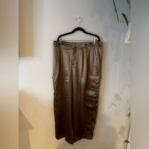 New Gold Satin A New Day Wide Leg Pants. Size 17